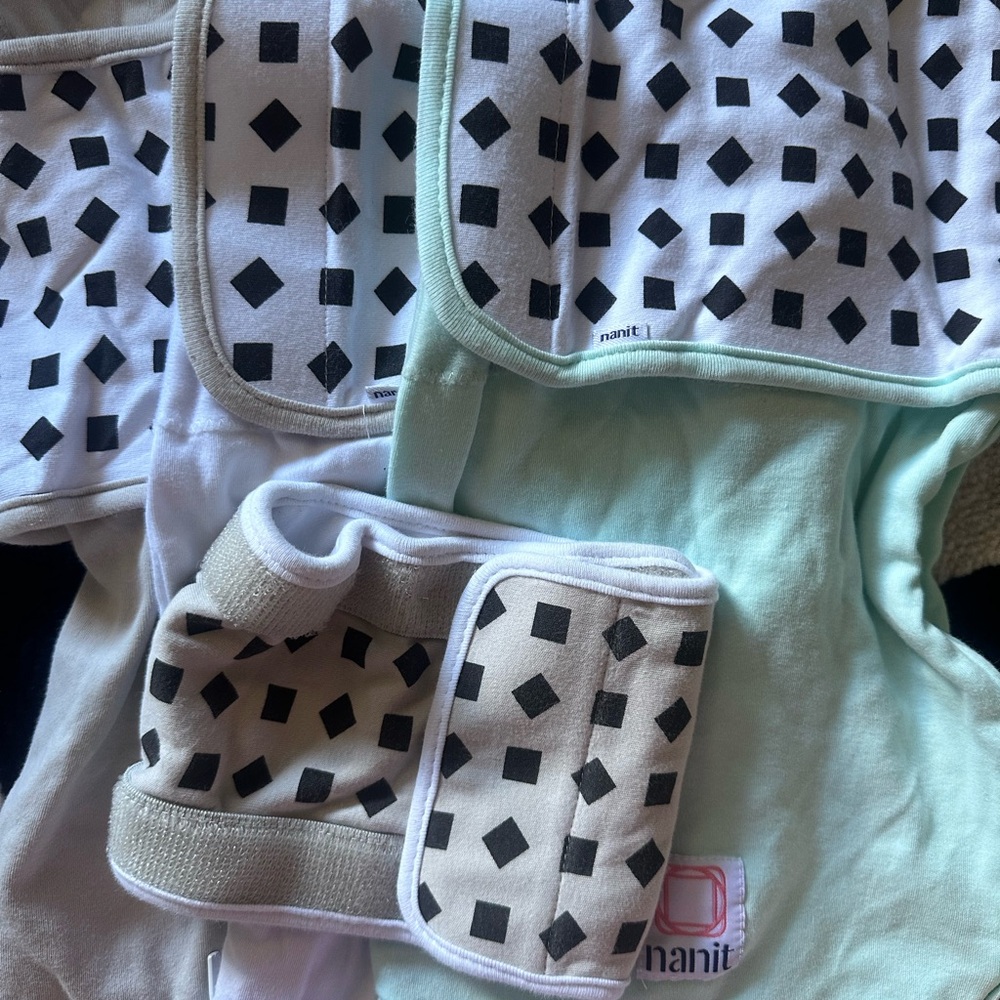 Nanit Kids Swaddle Blanket - Mint and Black